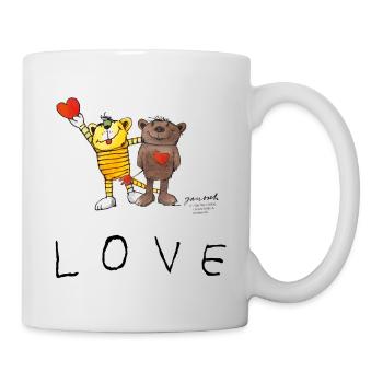 Janosch Tiger Und Bär Love - Tasse - Weiß - Rechts