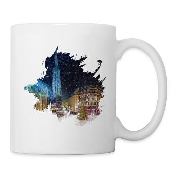 Vienna Austria City City Skyline St. Stephen's Cathedral - Mug - white - Right
