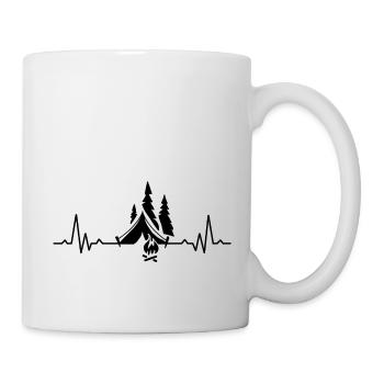 Camping gift tents nature camping tent vacation - Mug - white - Right