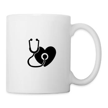Médecin cœur médecin assistant médical femme médecin - Mug blanc - blanc - Droite