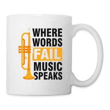 Trumpet brass band music trumpeter - Mug - white - Right