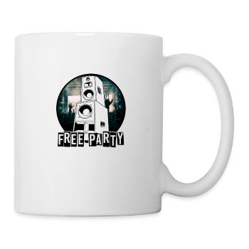 Free party sound system techno teuf - Mug blanc - blanc - Droite