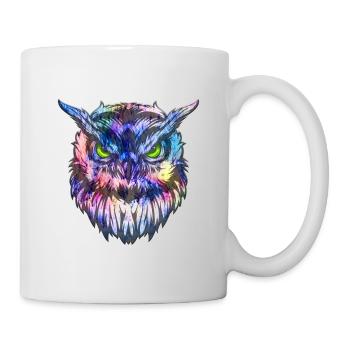 Owl I Owl I Eagle Owl I Tattoo Bird Gift - Mug - white - Right