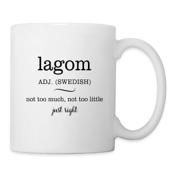 Lagom juste bon cadeau disant suédois - Mug blanc - blanc - Droite