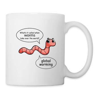 Composting Compost Gardening Garden Worm Humour - Mug - white - Right