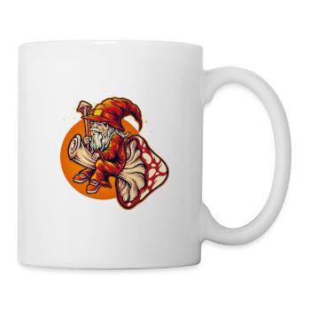 Assistant nain équitation champignon - Mug blanc - blanc - Droite