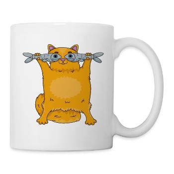Cadeau de chat drôle drôle de chat cool - Mug blanc - blanc - Droite