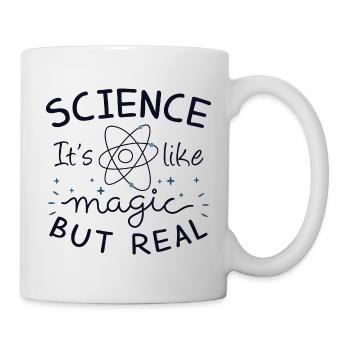 La science c'est comme magique mais réel - Mug blanc - blanc - Droite