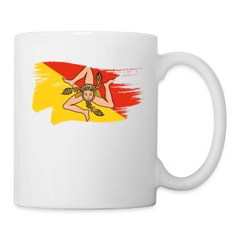 Sicile Drapeau Trinacria Sicilienne - Mug blanc - blanc - Droite