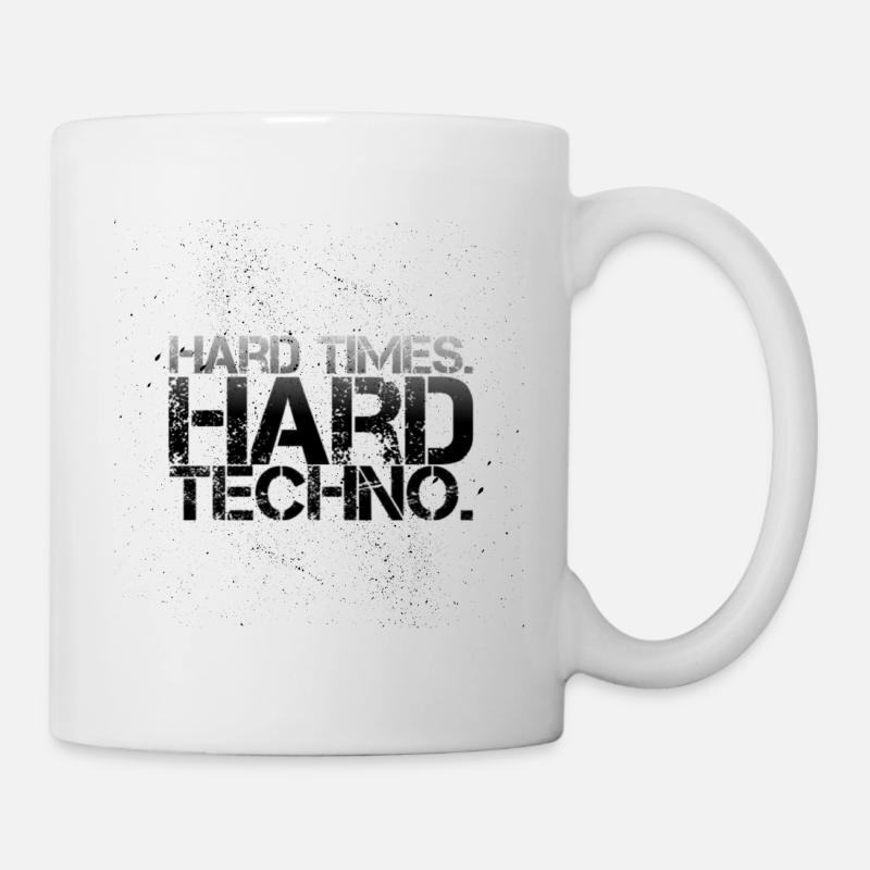 Des temps difficiles, une techno dure - Mug blanc - blanc
