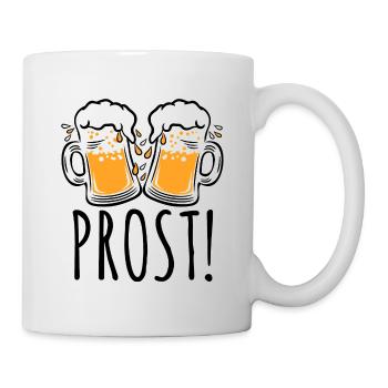 03 Zwei Mass Bier PROST 3c - Tasse - Weiß - Rechts