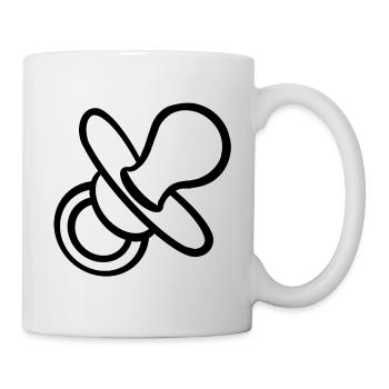 Schnuller Geschenk Kleinkind Baby Schwangerschaft - Tasse - Weiß - Rechts