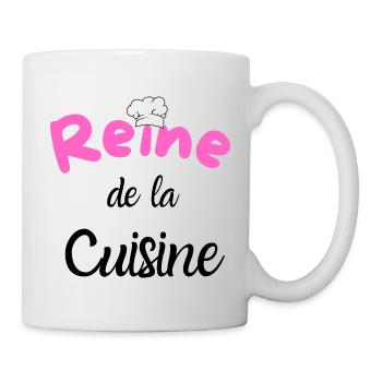 T-shirt reine de la cuisine humour cadeau - Mug blanc - blanc - Droite