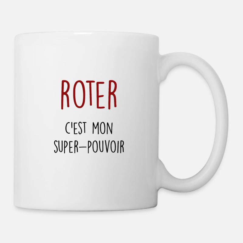 roter c'est mon super pouvoir - Mug blanc - blanc