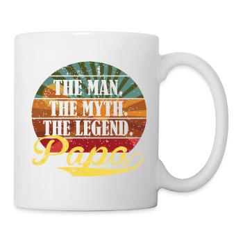 Der Mann Der Mythos Die Legende Papa - Tasse - Weiß - Rechts
