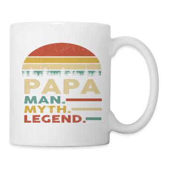 Papa Man Mythos Legende - Tasse - Weiß - Rechts