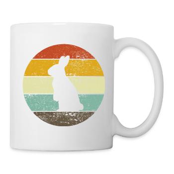 Rabbit Easter Retro Gift - Mug - white - Right