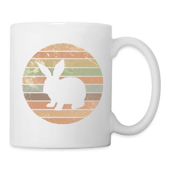 Rabbit Easter Retro Gift - Mug - white - Right