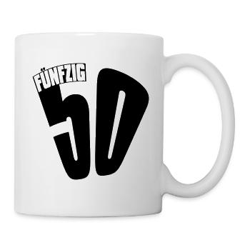 50. Geburtstag - Tasse - Weiß - Rechts