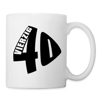 40. Geburtstag Vierzig - Tasse - Weiß - Rechts