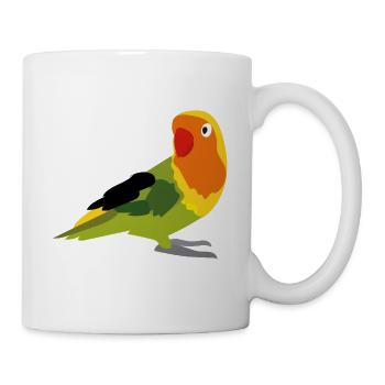 Parrot yellow, green & orange - Mug - white - Right