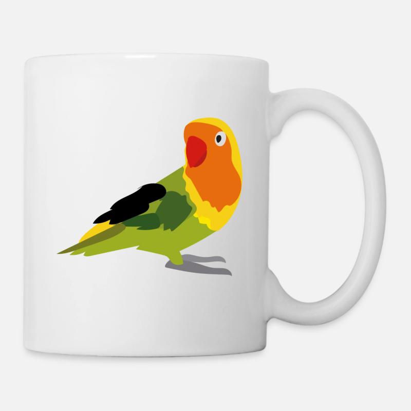 Parrot yellow, green & orange - Mug - white