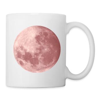 Mond in Roségold - Tasse - Weiß - Rechts