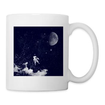 In space, planets and astronaut in the nebula - Mug - white - Right