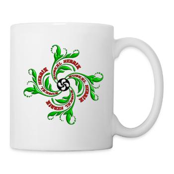 Basque cross. Lauburu - Mug - white - Right