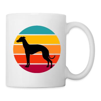 Retro Sunset Greyhound - Mug - white - Right