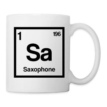 Saxophone Periodic Element Jazz Musician Geschen - Mug - white - Right