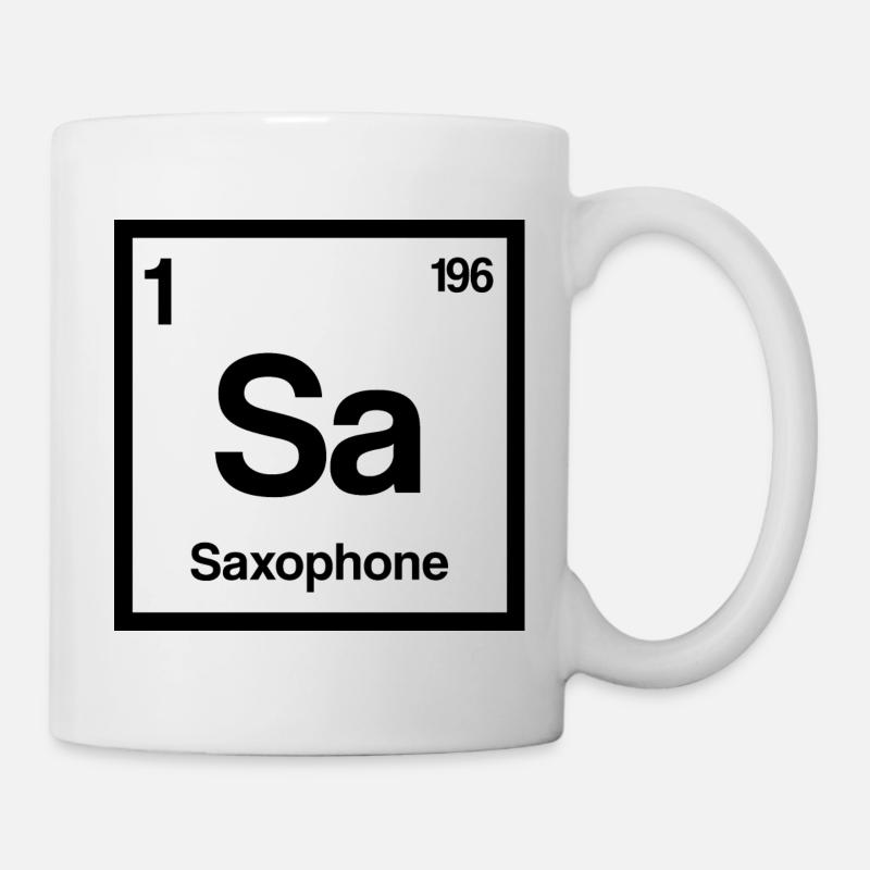 Saxophone Élément périodique Jazz Musiciens Geschen - Mug blanc - blanc