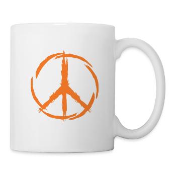 Peace symbol sign peace - Mug - white - Right
