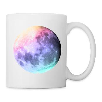 Mond in Pastell Regenbogen - Tasse - Weiß - Rechts