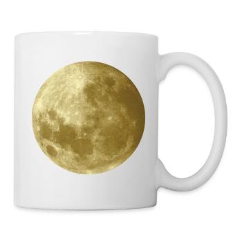 Mond in Gold - Tasse - Weiß - Rechts
