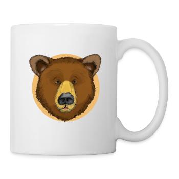 Bear's head for young and old - Mug - white - Right