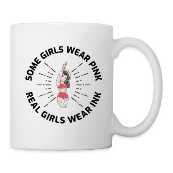Tattoo Lovers Woman Artist Tattooed Girl Gift - Mug - white - Right
