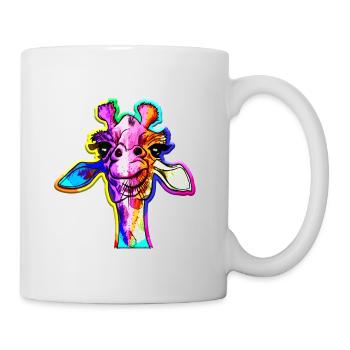 Arc-en-ciel Giraffe Punk Giraffe Rainbow - Mug blanc - blanc - Droite