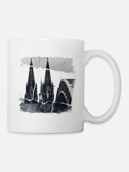 Köln Deutschland Kölner Dom Cologne Stadt Skyline - Tasse - Weiß