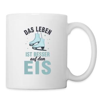 Eislaufen Schlittschuhlaufen Schlittschuhe Eislauf - Tasse - Weiß - Rechts