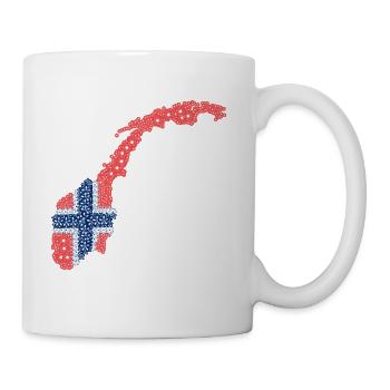 Norwegen, Norwegen flagge, Norwegisch,norwegen fan - Tasse - Weiß - Rechts