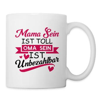 Mama oma Geschenk Familie - Tasse - Weiß - Rechts