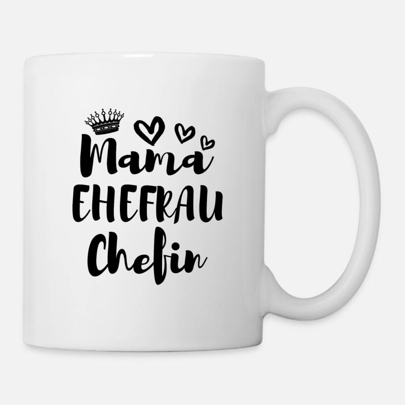 Mama ehefrau chefin Geschenk Hochzeit Ehe Braut - Tasse - Weiß