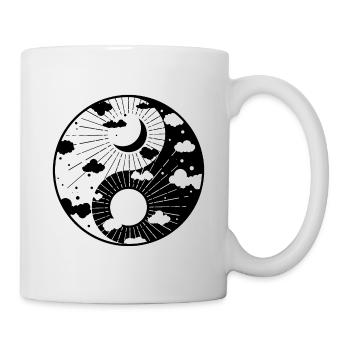 Soleil et Lune/ Lune et Soleil - Mug blanc - blanc - Droite