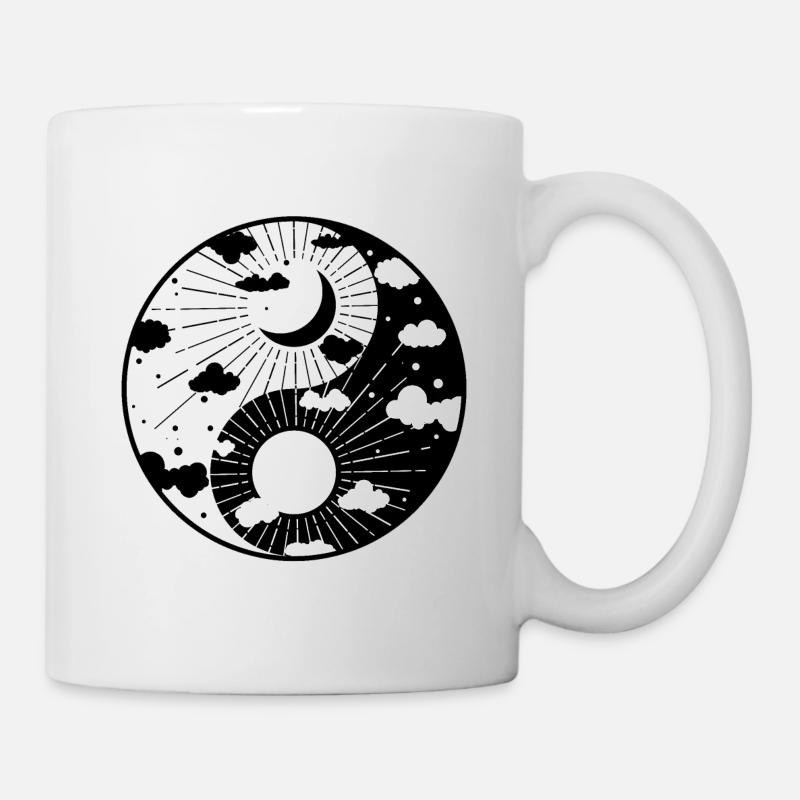 Sonne und Mond/ Mond und Sonne - Tasse - Weiß