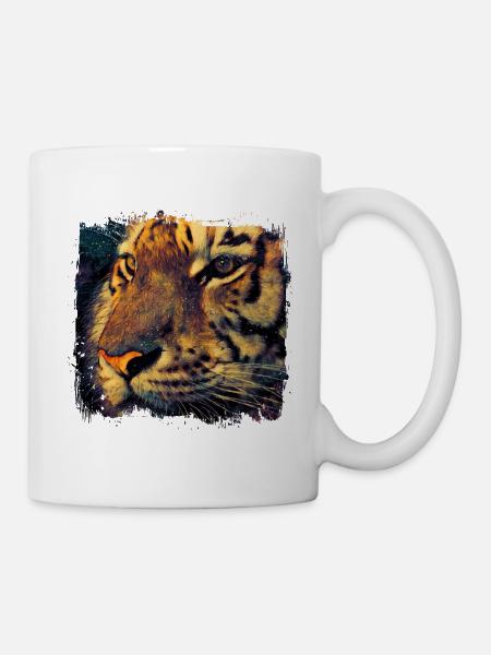 Tiger Tier Animal Raubtier Predator Afrika Safari - Tasse - Weiß