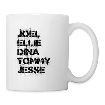 Joel ellie dina team jackson TLOU - Mug - white - Right