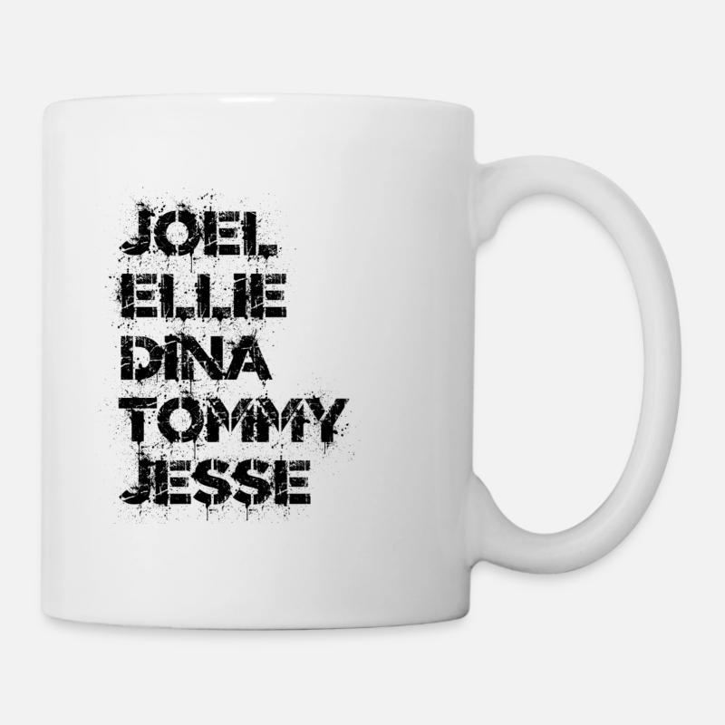 Joel ellie dina team jackson TLOU - Tasse - Weiß