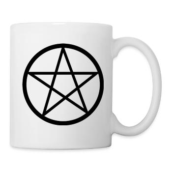 Pentagram Gift Ornament Ethnic Spirit Art - Mug - white - Right