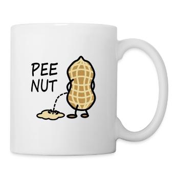 Pee Nut - die pinkelnde Erdnuss - Tasse - Weiß - Rechts